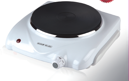 SINGLE  ELECTRIC COOKING PLATE WITH IRON HEATING PLATE WATT:1500 COLOR: WHITE