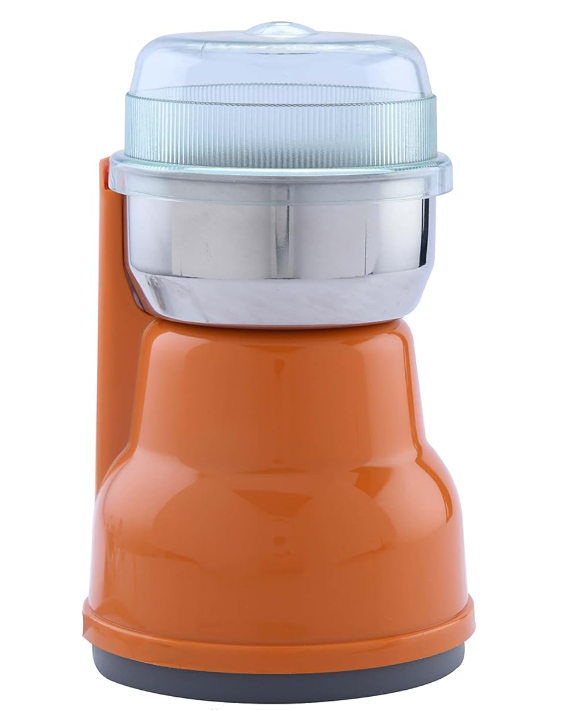 COFFEE GRINDER  CAPACITY:60GRAM WATT:160W COLOR: ORANGE