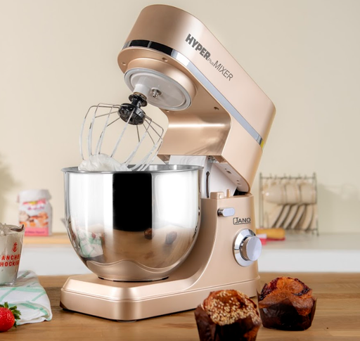 [E02206] GOLD COLOR STAND MIXER LED LIGHT 1200W 7L JANO