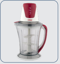 [JN2853/RD] S قطاعة ايفور العائلية + قشارة الثوم , 4 شفرات , 400 واط ، احمر